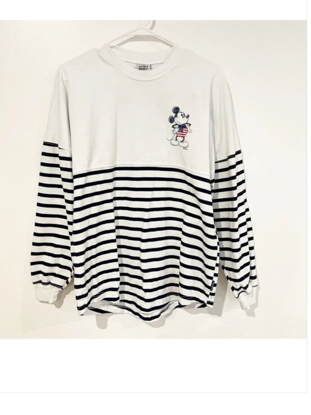 Disney World Mickey Mouse Spirit Jersey Striped USA Americana